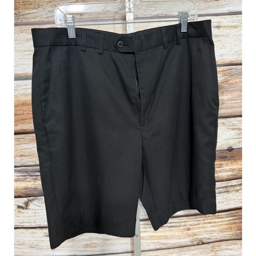 Cutter & Buck Golf Shorts 36 Mens Black Chino Performance 10" Inseam